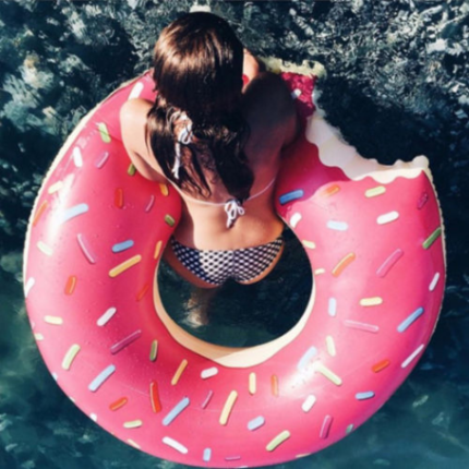Adult Inflatable Donut Tube Pool Float Beach Swimming Swim Ring Funny 120CM