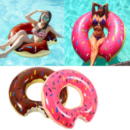 Donut Tube Pool Float Beach Swimming Swim Ring Funny 120CM(1)